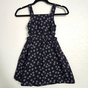 Cotton On Kids Girls Dress Size 8 Black Pink Floral Sleeveless Sides see through
